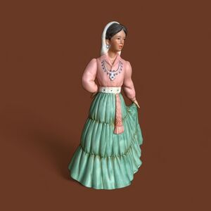 HOMCO 1485 Porcelain Figurine Navajo Woman Hand Painted Home Decor